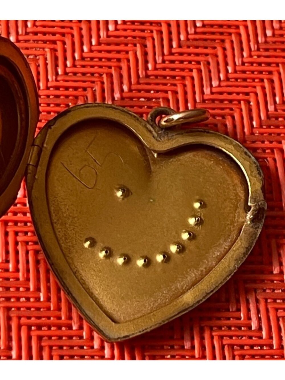 Antique Victorian GF Heart Locket With Crescent Moon & Star Design Paste Stones - Picture 5 of 7